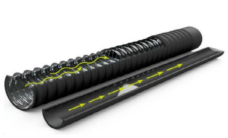 JANSEN Powerwave – černá profilovaná trubka zemního kolektoru